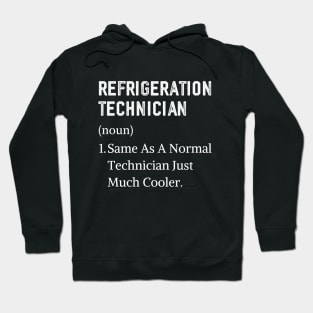 Refrigeration Technician Vintage Definition Refrigeration Hoodie